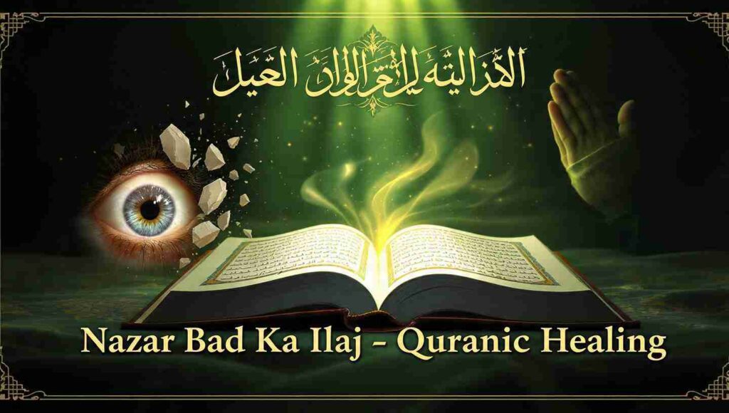 نظر بد کا علاج: قرآن و سنت کی روشنی میں مؤثر روحانی دم، قرآنی وظائف اور حفاظتی تدابیر۔ صبح و شام کے اذار، سورہ فلق، سورہ الناس اور آیت الکرسی کی برکات سے نظر بد سے حفاظت ممکن ہے۔

