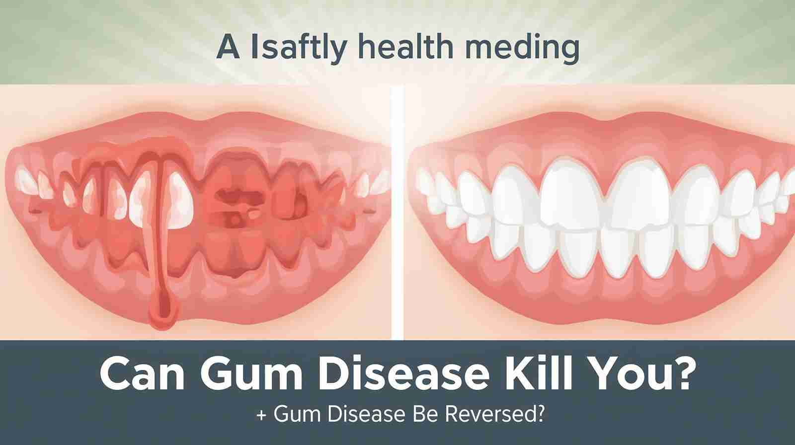 Can gum disease kill you and can gum disease be reversed – healthy vs diseased gums illustration