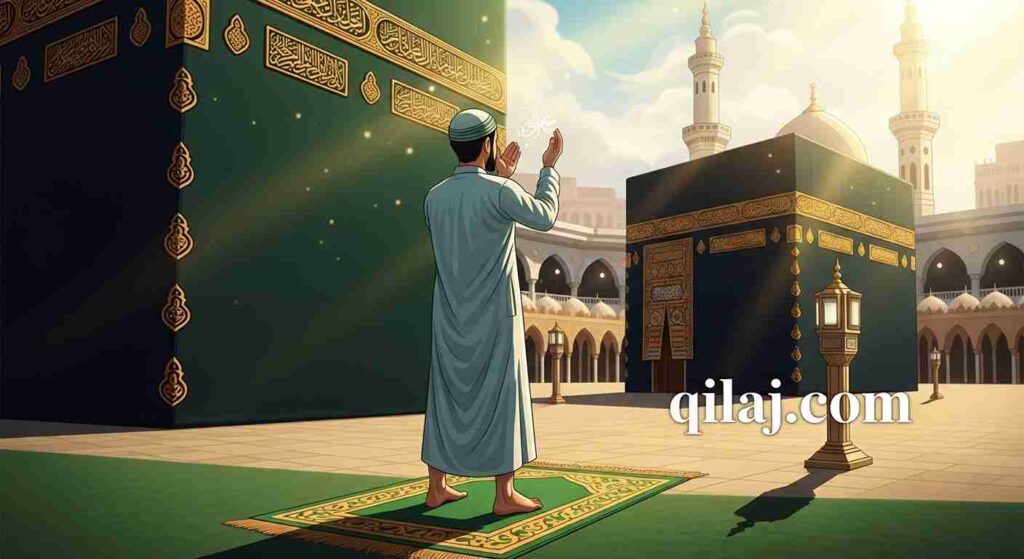 Muslim man performing Asr prayer in Medina – qilaj.com