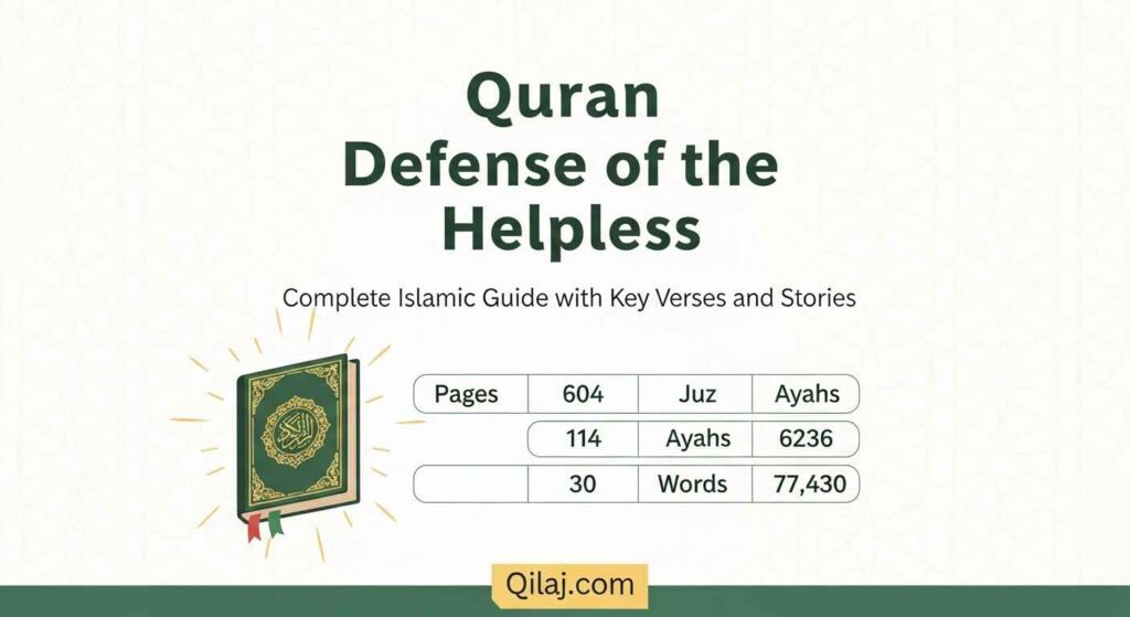 Discover key Quranic verses and guidance on defending those in need – Full educational guide at Qilaj.com