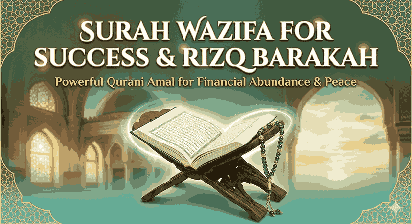 Surah Wazifa for Success and Rizq Barakah powerful Qurani Amal guide