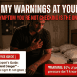 High blood pressure warning signs illustration showing dizziness, stress and early symptoms of hypertension