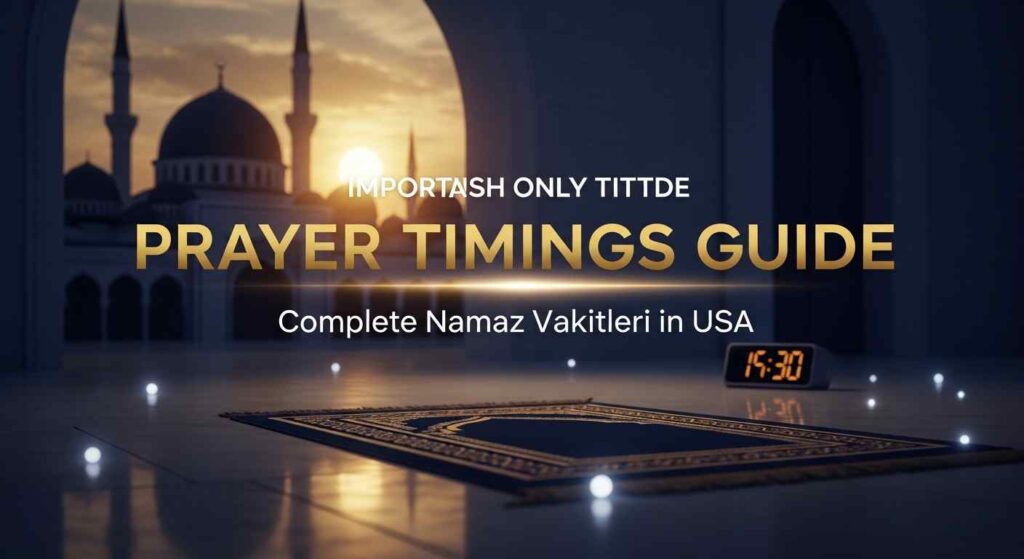 Islamic prayer timings guide Namaz Vakitleri USA mosque sunrise prayer clock