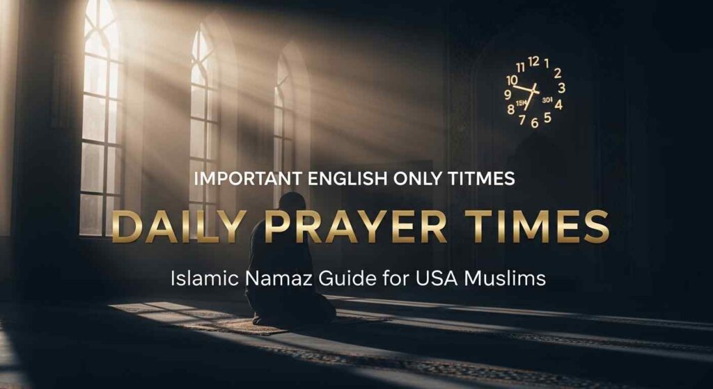 Islamic prayer timings Namaz Vakitleri guide USA mosque lifestyle daily Salah reminder