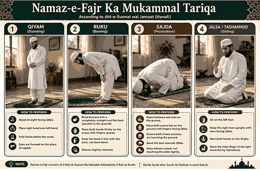 Namaz e Fajr ka mukammal tariqa step by step Ahl e Sunnat Hanafi method