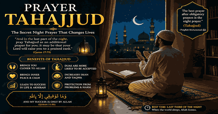 A serene atmosphere showing the importance of Prayer Tahajjud for spiritual success