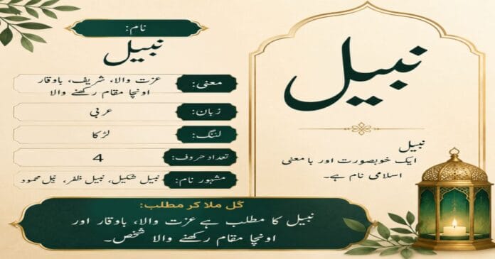 Nabeel Name Meaning in Urdu | نبیل نام کا مطلب Nabeel Meaning in Urdu | نبیل Name Meaning | Muslim Boy Name