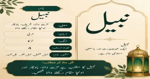 Nabeel Name Meaning in Urdu – نبیل Ka Matlab, Arabic Lafz aur Islami Hukm
