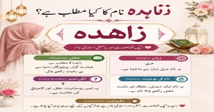 Zahida Name Meaning in Urdu - Beautiful Muslim Girl Name Zahida name meaning in Urdu | Muslim Girl Name