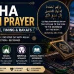 Isha Muslim Prayer: Complete Guide, Timing & Rakats Isha Muslim Prayer Complete Guide, Timing and Rakats with step-by-step Salah method, prayer times, benefits, and Islamic teachings.