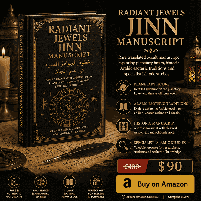 Radiant Jewels Jinn Manuscript Hardcover Rare Arabic Esoteric Traditions Islamic Research Book