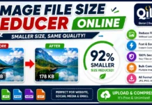 Image File Size Reducer Online Image File Size Reducer Online tool showing image compression from 2.45 MB to 178 KB without losing quality