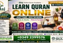 Online Quran Classes, Tajweed, Hifz & Ijazah | Qilaj Online Quran Academy Online Quran teacher conducting a live Quran class for kids and adults at Qilaj Online Quran Academy