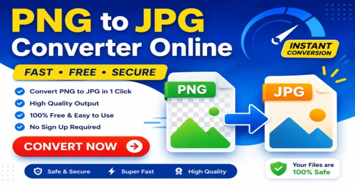 PNG to JPG Converter Online tool with fast, secure and high-quality image conversion in one click.