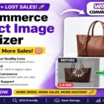 WooCommerce Product Image Optimizer showing before and after image compression with reduced file size and faster loading speed