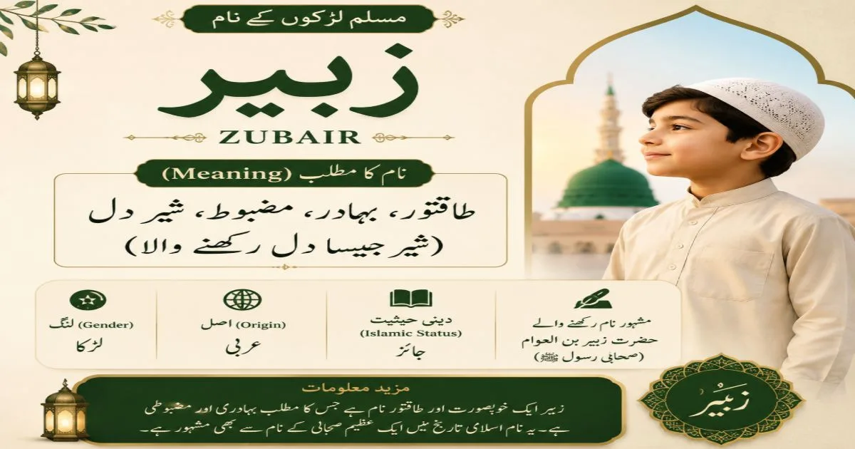 Zubair name meaning in Urdu – زبیر نام کا مطلب